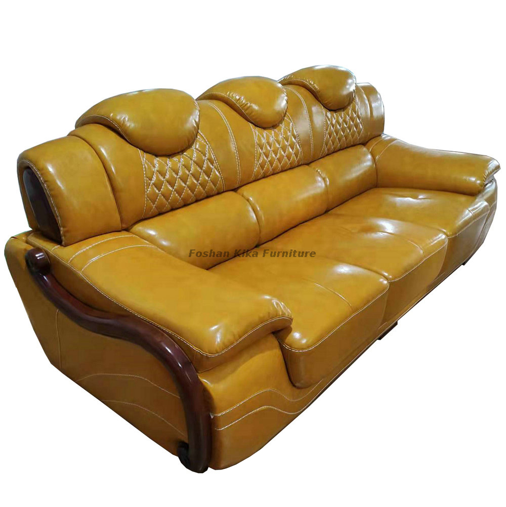 butter yellow leather chair