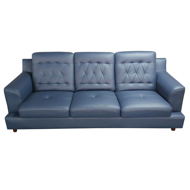 Navy Blue Leather Sofa