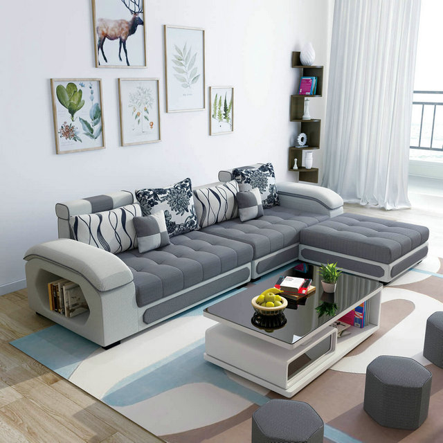 Navy Velvet Sofa