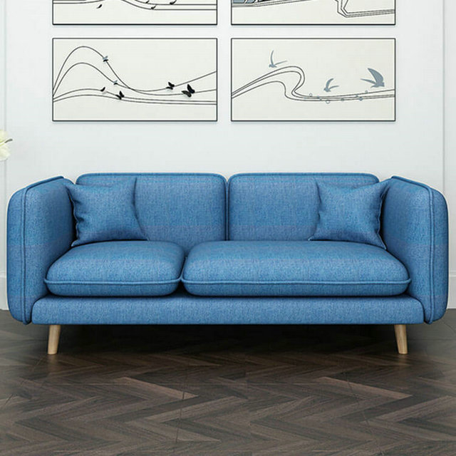 Blue Denim Sofa