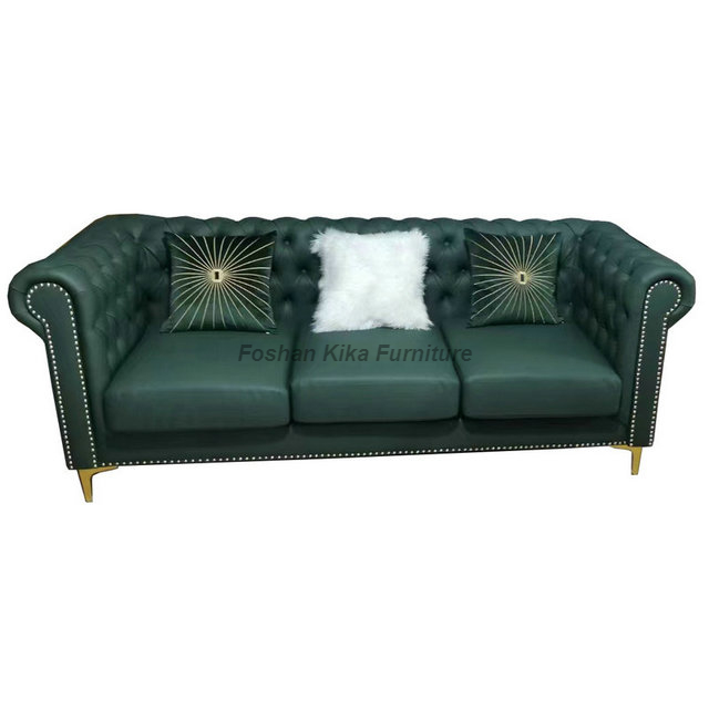 Green Chesterfield Couch