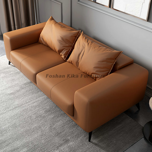 Tan Leather Modular Lounge