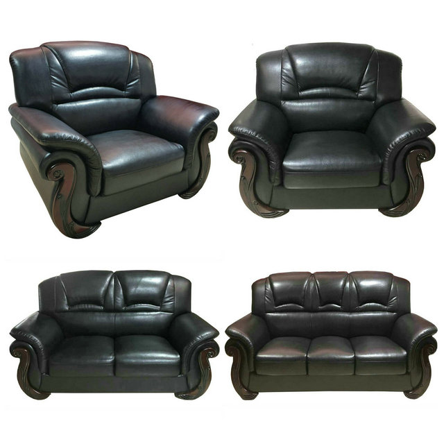 Black Leather Loveseats