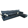 Leather Sofa with Chaise