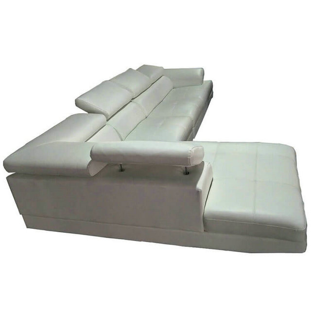 Leather Couch with Chaise Lounge